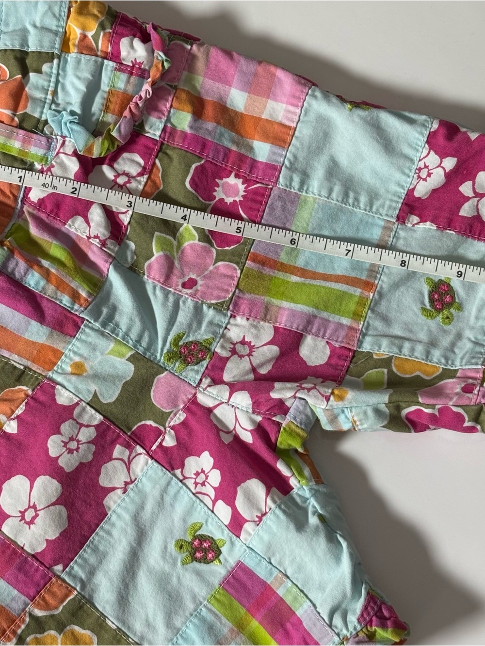 Gymboree Vintage Floral Reef Patchwork Ruffled Shorts Nostalgic 2T Y2K Coquettte - Picture 7 of 9
